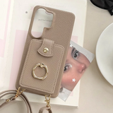 Crossbody Lanyard Ring Card Slots Samsung Galaxy Case