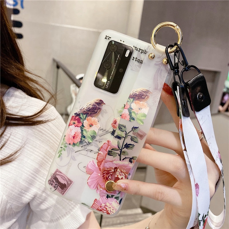 Luxury 3D Relief Flower Samsung Galaxy Cases - CaseShoppe For Samsung S23 / 0H7 / With two lanyards