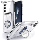 Wallet Card Slot Transparent Samsung phone Cases