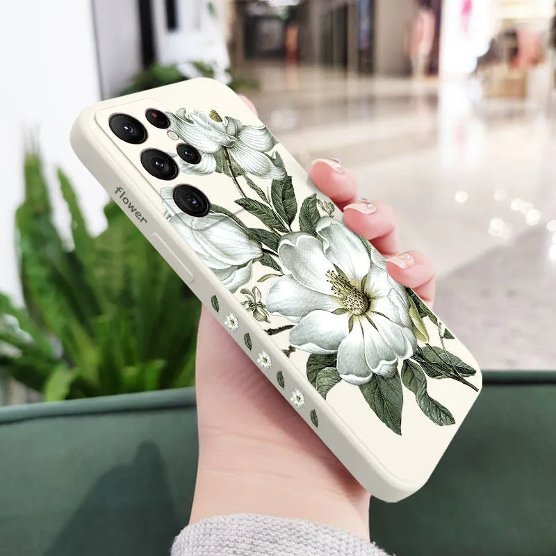 Wild Flowers Samsung Case - CaseShoppe Samsung S23 Ultra / White