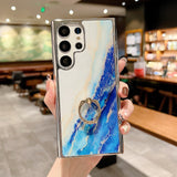 Marble Diamond Metal Ring Holder Samsung Cases - CaseShoppe Samsung A53 5G / A9