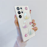Transparent Laser Love Heart Samsung Cases