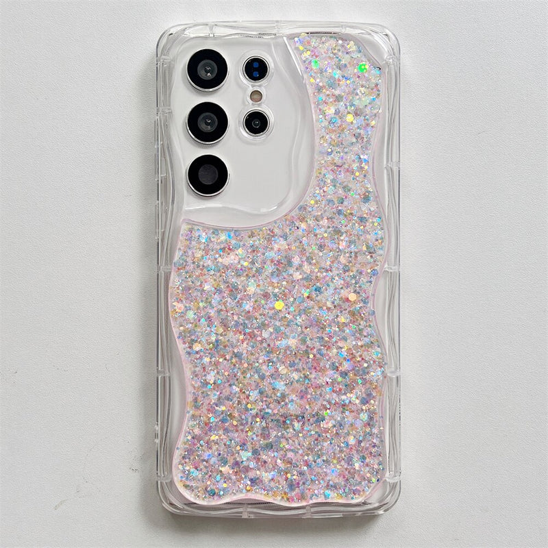 Luxury Glitter Clear Samsung Galaxy Cases - CaseShoppe For Samsung S23 / Pink