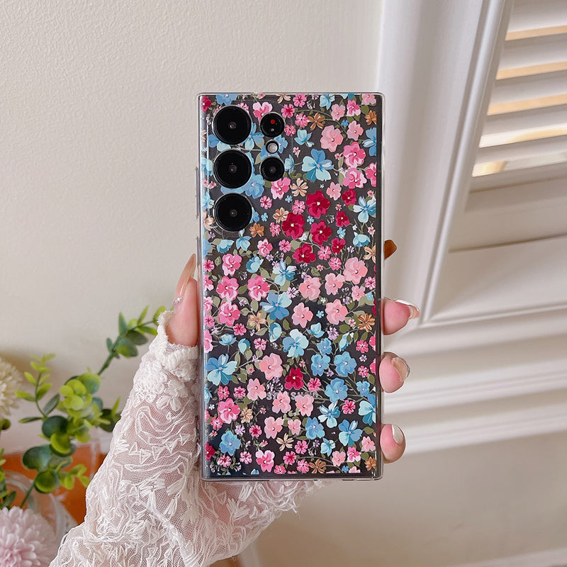 Flower pattern Transparent Samsung Galaxy Cases - CaseShoppe
