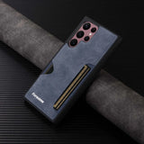 Retro Leather Wallet Samsung Case