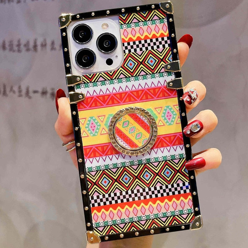 Luxury Print Plated Flower Samsung Galaxy Cases - CaseShoppe For Samsung S23 / 3