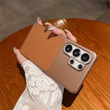 Luxury Matte Metal Litchi Texture Samsung Case