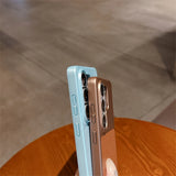 Luxury Matte Metal Litchi Texture Samsung Case