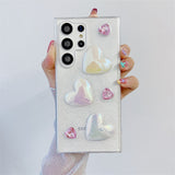 Transparent Laser Love Heart Samsung Cases