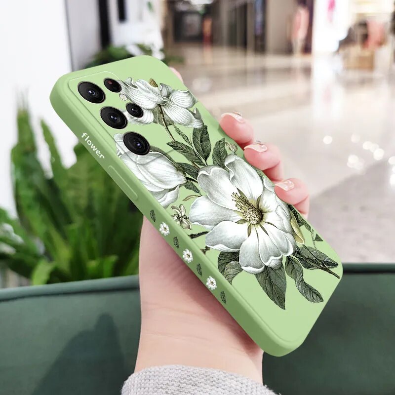 Wild Flowers Samsung Case - CaseShoppe Samsung S23 Ultra / Light Green
