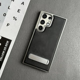 S25 Ultra Business Plating Leather Samsung Cases