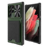 Rugged Shockproof Samsung Galaxy Cases with Wallet - CaseShoppe For Samsung Galaxy S23 Ultra / Green