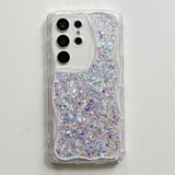 Luxury Glitter Clear Samsung Galaxy Cases - CaseShoppe For Samsung S23 / Purple