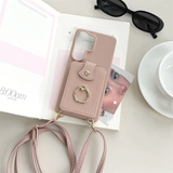 Crossbody Lanyard Ring Card Slots Samsung Galaxy Case