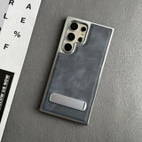 S25 Ultra Business Plating Leather Samsung Cases