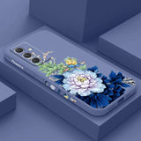 Blue Blossom Floral Samsung Case
