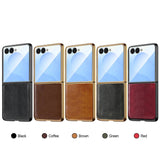 Luxury Leather Plating Samsung Galaxy Z Flip Cases