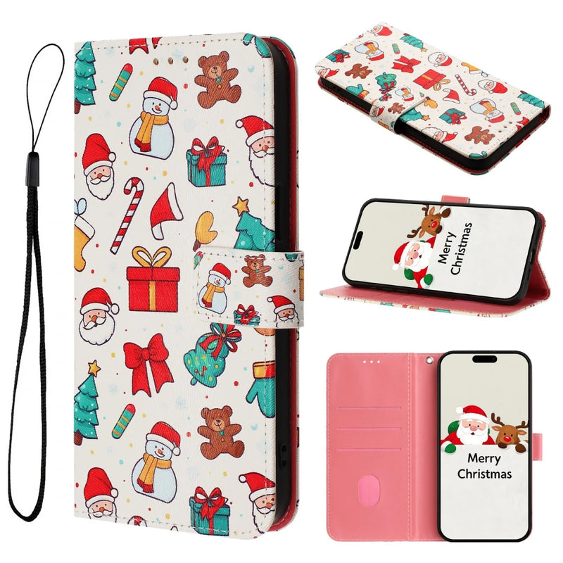 Christmas Leather Covers Samsung Galaxy Cases