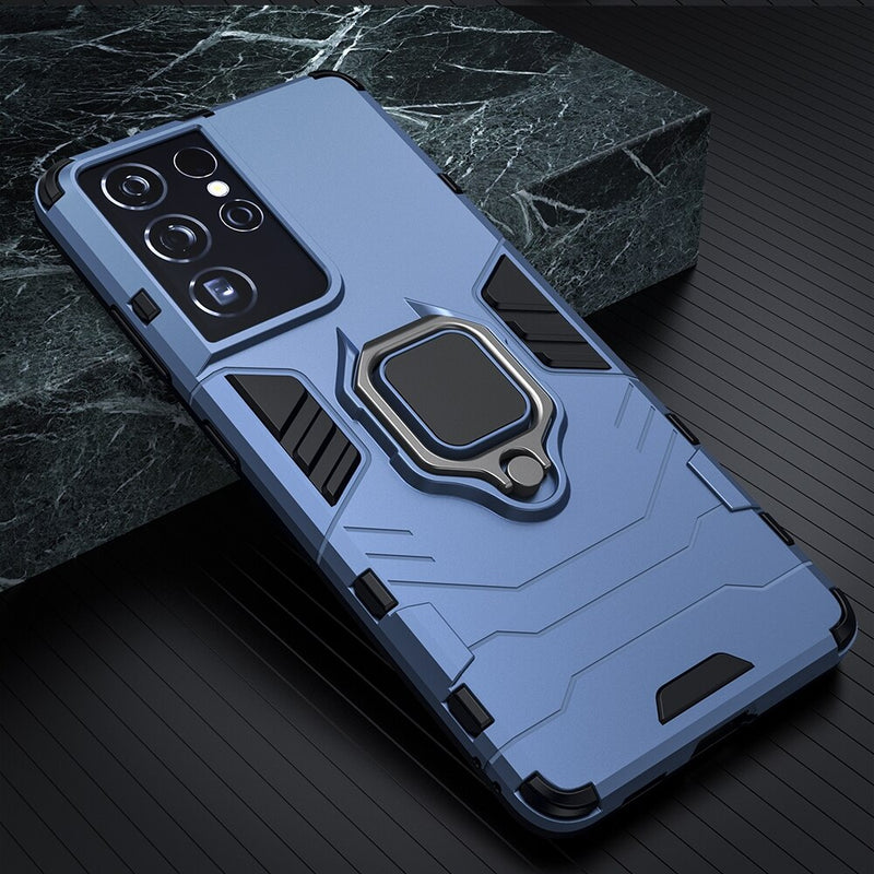 Strong Military Armor Samsung Case - CaseShoppe Samsung Galaxy S23 Ultra / Blue