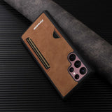 Retro Leather Wallet Samsung Case