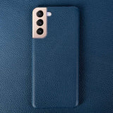 Litchi Texture Samsung Galaxy Cases - CaseShoppe For Samsung S23 Ultra / navy