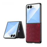 Luxury Leather Plating Samsung Galaxy Z Flip Cases