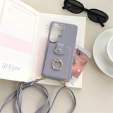 Crossbody Lanyard Ring Card Slots Samsung Galaxy Case