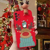 3D Reindeer Santa Snowman Christmas Samsung Galaxy Cases