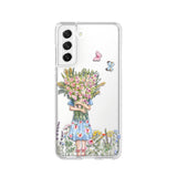 Flower pattern Transparent Samsung Galaxy Cases - CaseShoppe For Samsung S23 Ultra / B