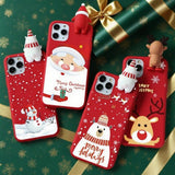 Christmas 3D Bear Santa Reindeer Samsung Galaxy Cases