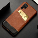 Luxury Slim Wallet Samsung Galaxy Cases - CaseShoppe For Samsung S23 / Brown-Black
