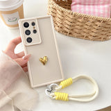 3D Gold Heart Love Samsung Galaxy Case
