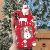 3D Reindeer Santa Snowman Christmas Samsung Galaxy Cases