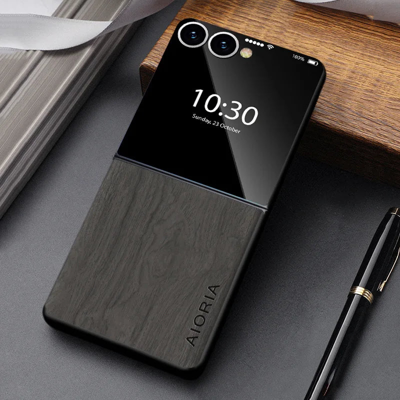 Leather Wood Texture Samsung Galaxy Z Fold Case