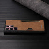 Retro Leather Wallet Samsung Case