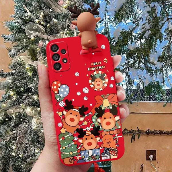 3D Reindeer Santa Snowman Christmas Samsung Galaxy Cases