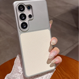 Luxury Matte Metal Litchi Texture Samsung Case