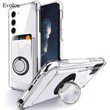 Wallet Card Slot Transparent Samsung phone Cases