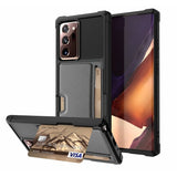 Magnetic Leather Card Pocket Samsung Galaxy Cases - CaseShoppe For Samsung Note 20 / Black