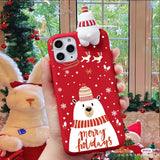 Christmas 3D Bear Santa Reindeer Samsung Galaxy Cases