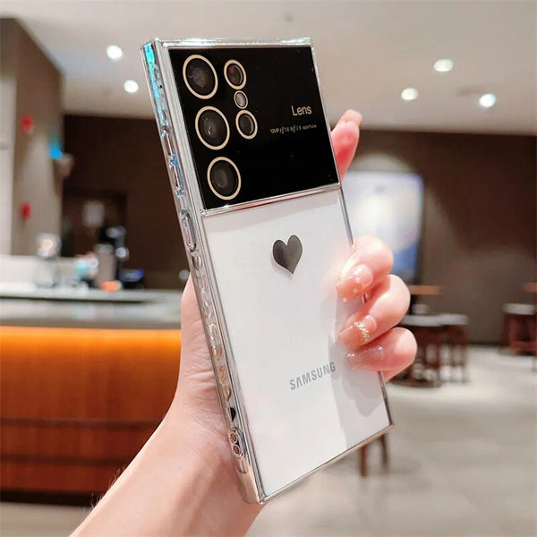 Cute Heart Camera Protection Samsung Case