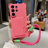 Braided Crossbody Strap Lanyard Phone Case For Samsung Galaxy