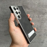 S25 Ultra Business Plating Leather Samsung Cases