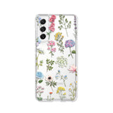 Flower pattern Transparent Samsung Galaxy Cases - CaseShoppe For Samsung S21 Ultra / C