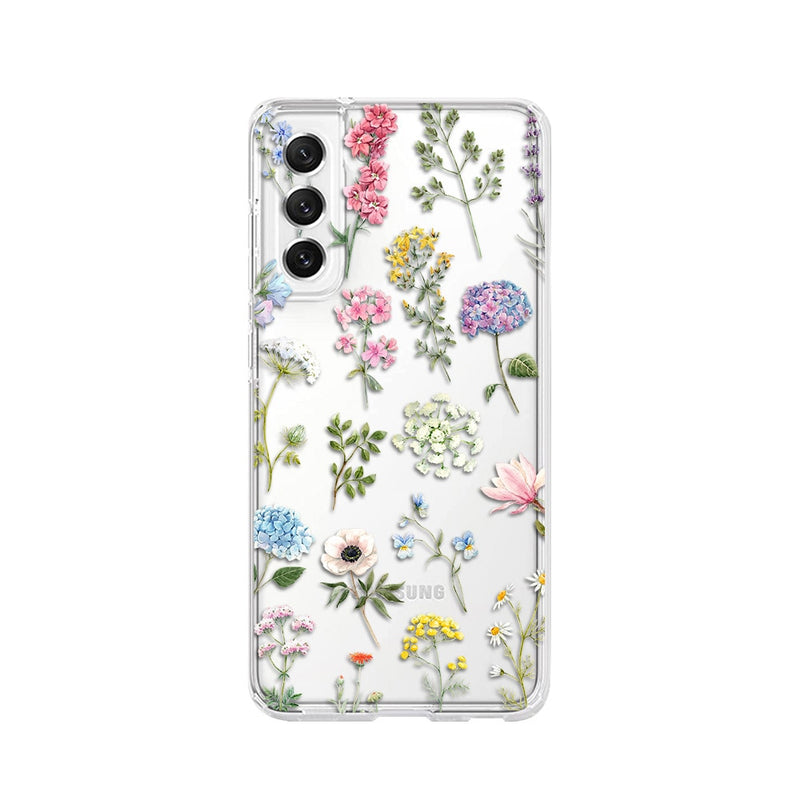 Flower pattern Transparent Samsung Galaxy Cases - CaseShoppe For Samsung S23 Ultra / C
