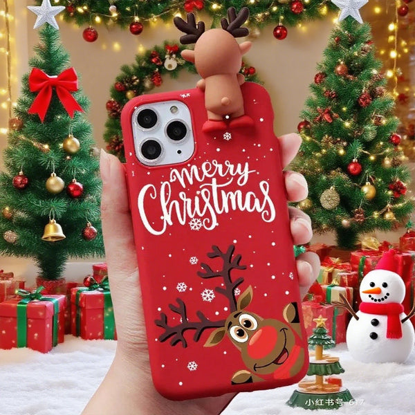 Christmas 3D Bear Santa Reindeer Samsung Galaxy Cases