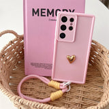 3D Gold Heart Love Samsung Galaxy Case