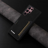 Retro Leather Wallet Samsung Case