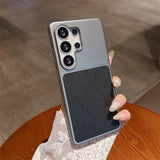 Luxury Matte Metal Litchi Texture Samsung Case