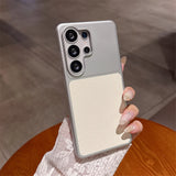 Luxury Matte Metal Litchi Texture Samsung Case